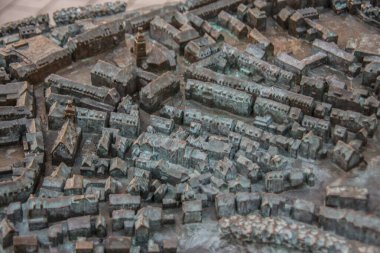 Siegen şehir planlama bronz modeli