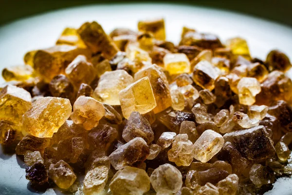Borostyánsárga Cukorkristályok — Stock Fotó