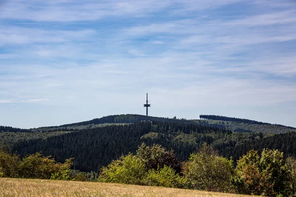 Bergiges Waldpanorama Des Siegerlandes — Stockfoto