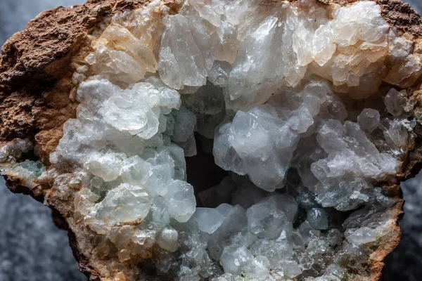 Cristais Rocha Brilhantes Transparentes Geode — Fotografia de Stock