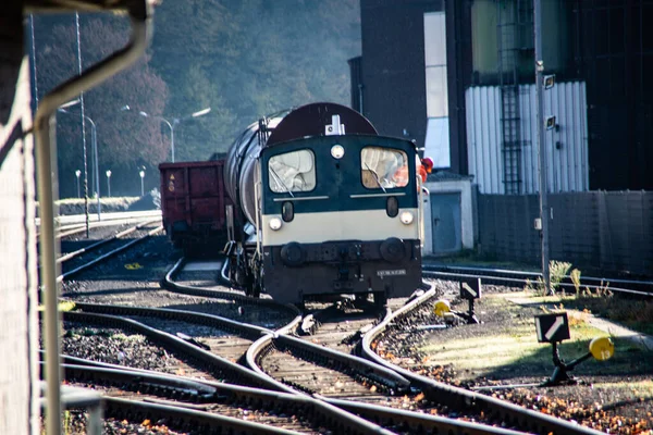 Lokschuppen Für Rangierlokomotiven — Stockfoto