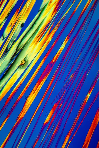 Ureumkristallen Gepolariseerd Licht Onder Microscoop — Stockfoto