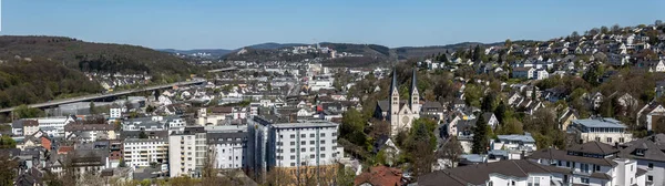 Pohled Město Siegen Jako Panorama — Stock fotografie
