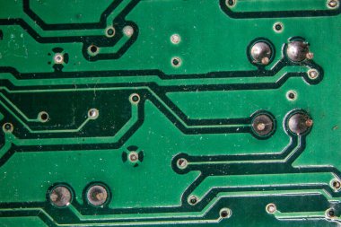 Elektronik devreler mavi ve yeşil