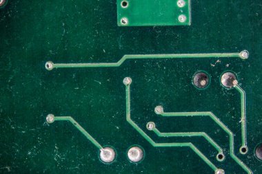 Elektronik devreler mavi ve yeşil