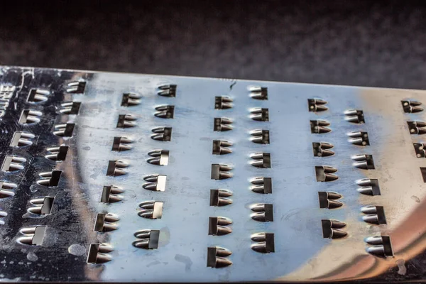 Metalen Tanden Van Een Rasp — Stockfoto