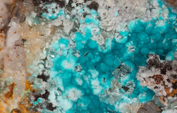 Sauerland Den Mavi Yeşil Rosasit Mineralleri — Stok fotoğraf
