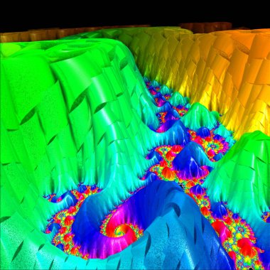 Bilgisayarda hesaplanan fraktalların 3B çizimi