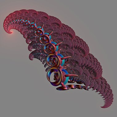 Bilgisayarda hesaplanan fraktalların 3B çizimi