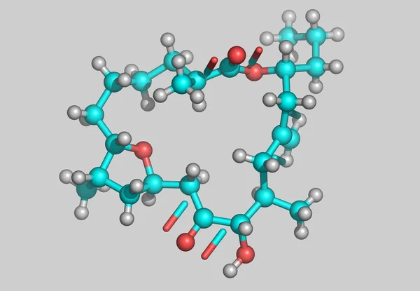 Amfidinolid Molekylär Modell Med Atomer — Stockfoto