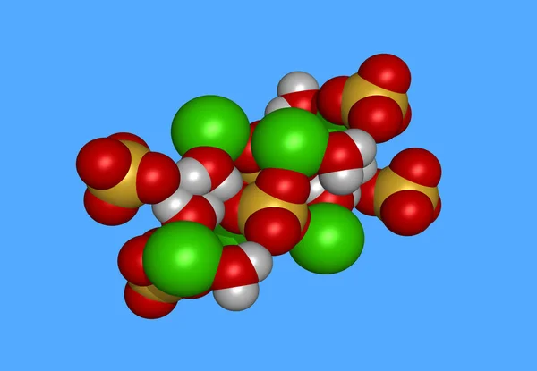 Modèle Moléculaire Gips Avec Atomes — Photo