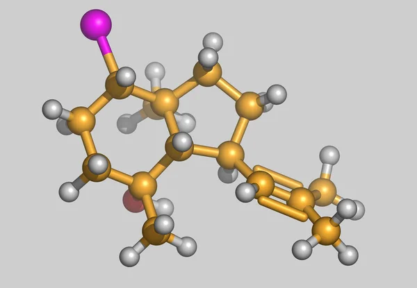 Modelo Molecular Opositol Com Átomos — Fotografia de Stock