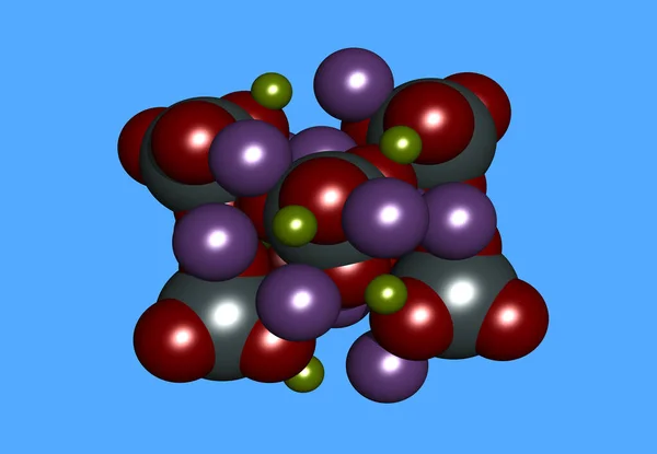 Silikat Molecular Model Atoms — Stock Photo, Image