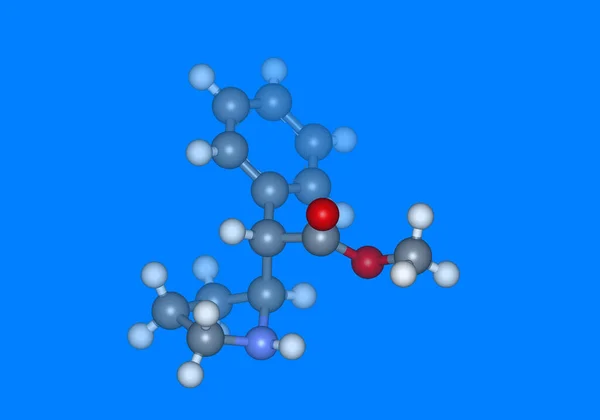 Model Molekularny Ritalinu Atomami — Zdjęcie stockowe
