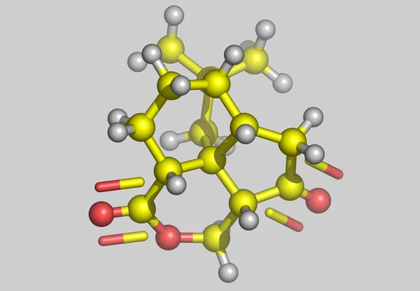 Quadron Molekylär Modell Med Atomer — Stockfoto