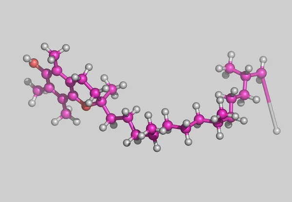 Atomlu Vitamini Moleküler Modeli — Stok fotoğraf