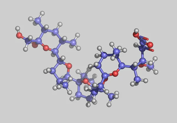 Modelo Molecular Monensina Con Átomos — Foto de Stock