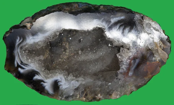 Kristallen Geode Met Sprankelende Kristallen Van Kristal — Stockfoto
