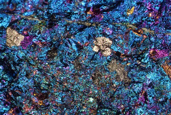 Azul Metálico Mineral Brillante Grava Cobre Color Con Metales Pesados —  Fotos de Stock