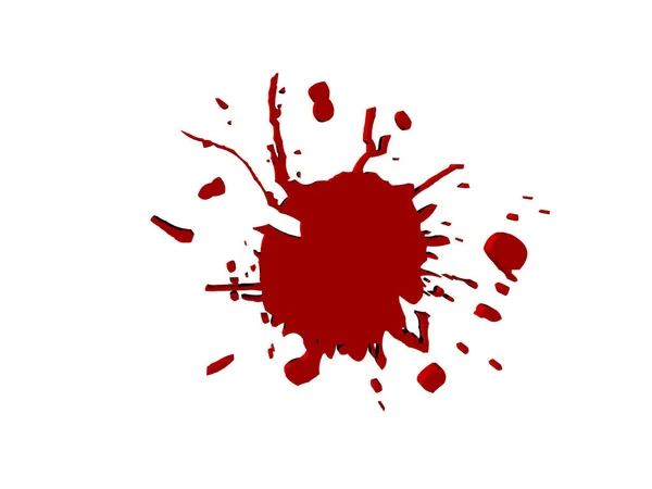 Blood Dabs Ink Splashing — Stock Photo, Image