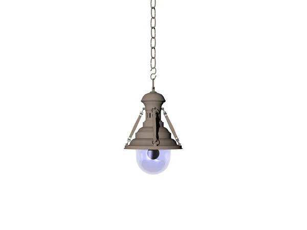 Eenvoudige Plafondlamp Met Gloeilamp — Stockfoto