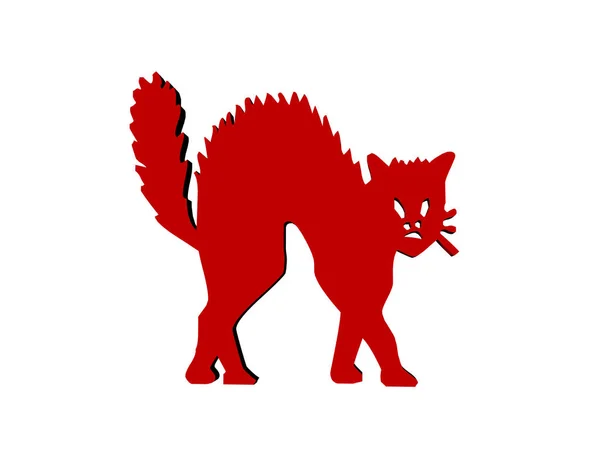 Gato Cômico Vermelho Bonito — Fotografia de Stock