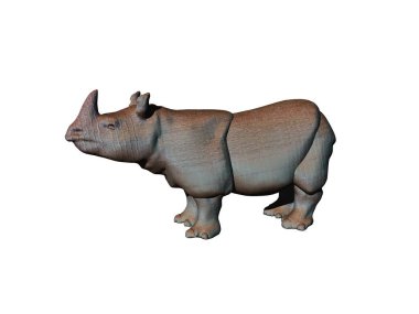 Bozkırdaki Afrikalı gergedanlar