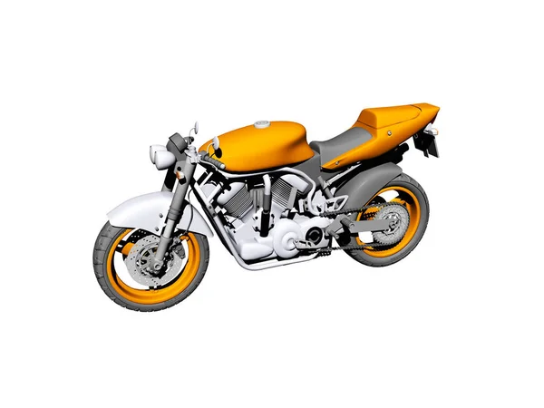 Жовтий Мотоцикл Полі — стокове фото