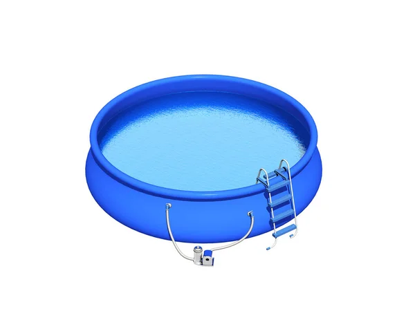 Piscina Redonda Azul Con Agua — Foto de Stock