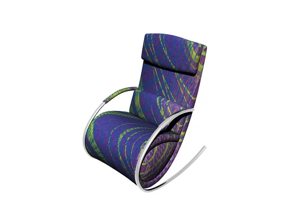 Poltrona Estofada Como Uma Cadeira Balanço — Fotografia de Stock