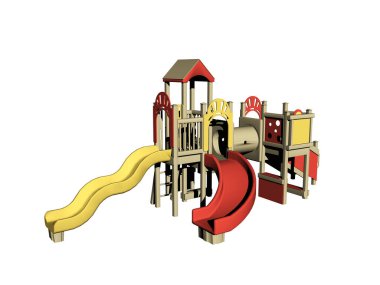 Slaytlı renkli macera oyun parkı