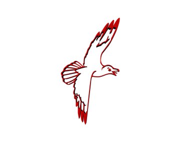 kırmızı sevimli komik kuşlar