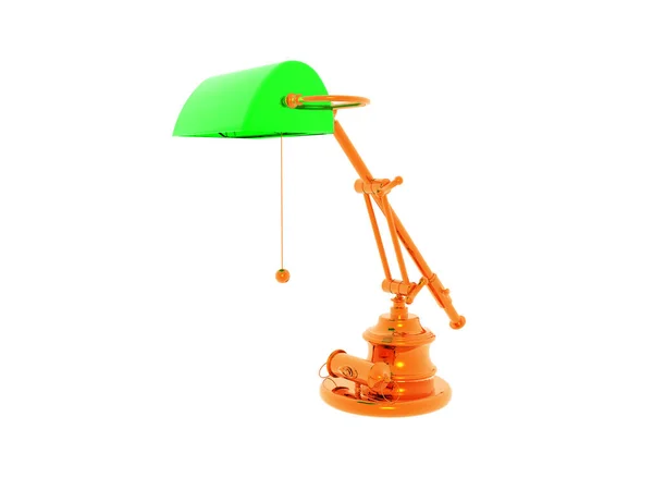 Lampe Table Ancienne Sur Bureau — Photo