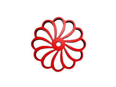 soyut kırmızı işaretler ve semboller