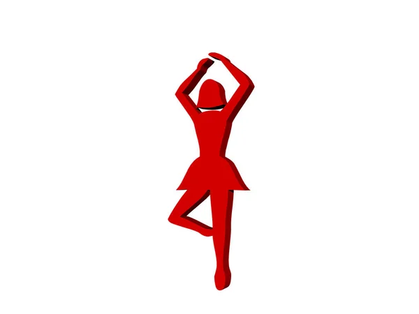 Contururi Roșii Ale Sportivilor Simbol — Fotografie, imagine de stoc