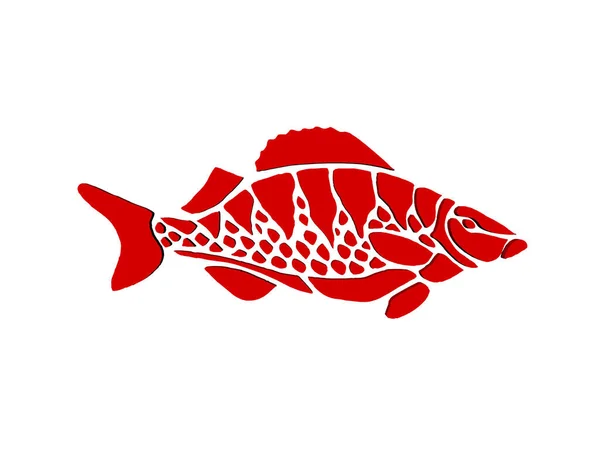 红色可爱的连环鱼 — 图库照片