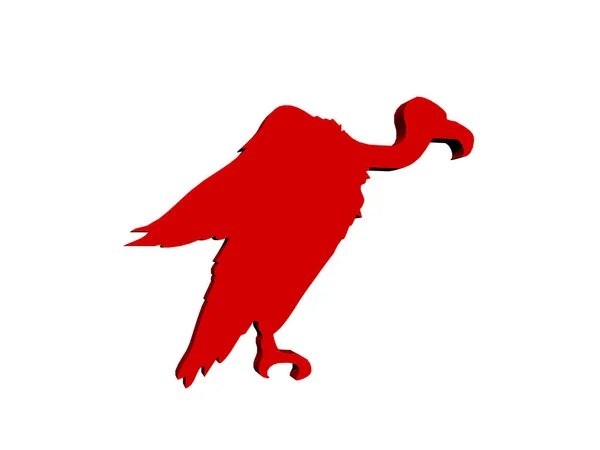 Kırmızı Sevimli Komik Kuş — Stok fotoğraf