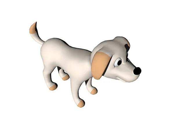 Cute Cartoon Dog Floppy Ears — Stock Photo, Image