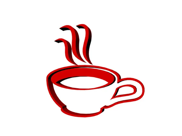 Символ Чашки Кофе Парящим Кофе — стоковое фото