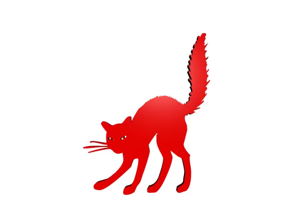 Gato Cômico Bonito Vermelho — Fotografia de Stock