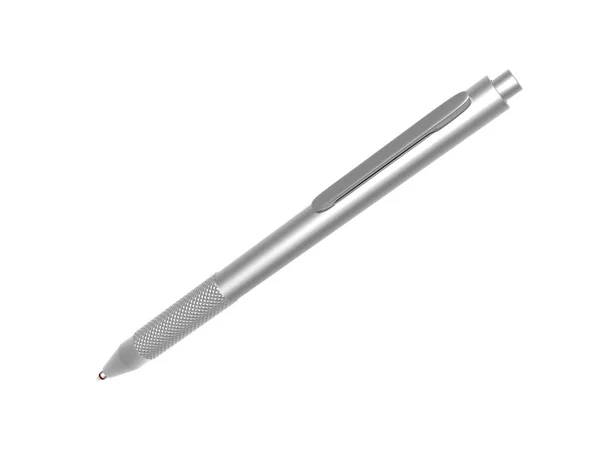 Srebrny Elegancki Długopis Kolorze — Zdjęcie stockowe