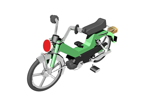 Groene Motorfiets Voor Het Terrein — Stockfoto