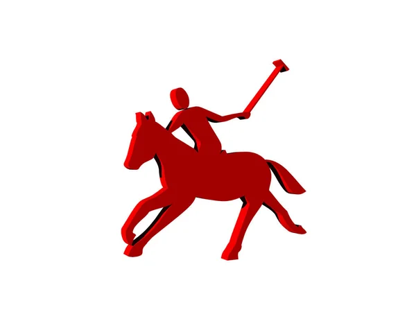 Red Outlines Athletes Symbol — Stock Photo, Image