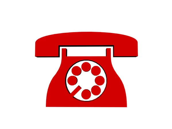 Bonito Vermelho Comic Telefone — Fotografia de Stock