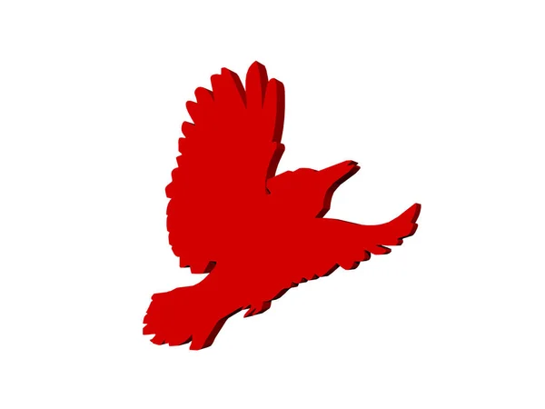 Kırmızı Sevimli Komik Kuş — Stok fotoğraf