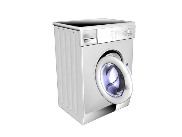 Máquina Lavar Roupa Branca Com Pórtico — Fotografia de Stock