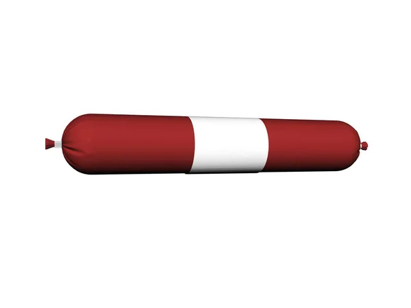 Kırmızı Uzun Tütsülenmiş Sosis — Stok fotoğraf