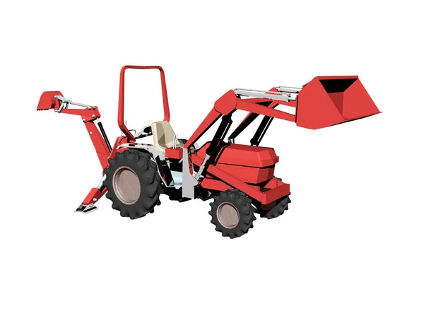 Rød Traktor Landbruget - Stock-foto