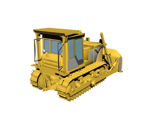 Bulldoser Amarillo Sitio Construcción — Foto de Stock