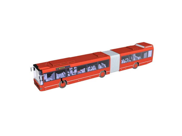 Roter Stadtbus Stadtverkehr — Stockfoto